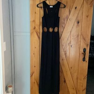 Black cotton maxi dress